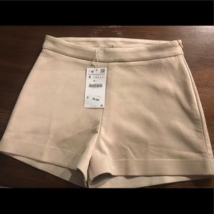 Zara suede dress shorts